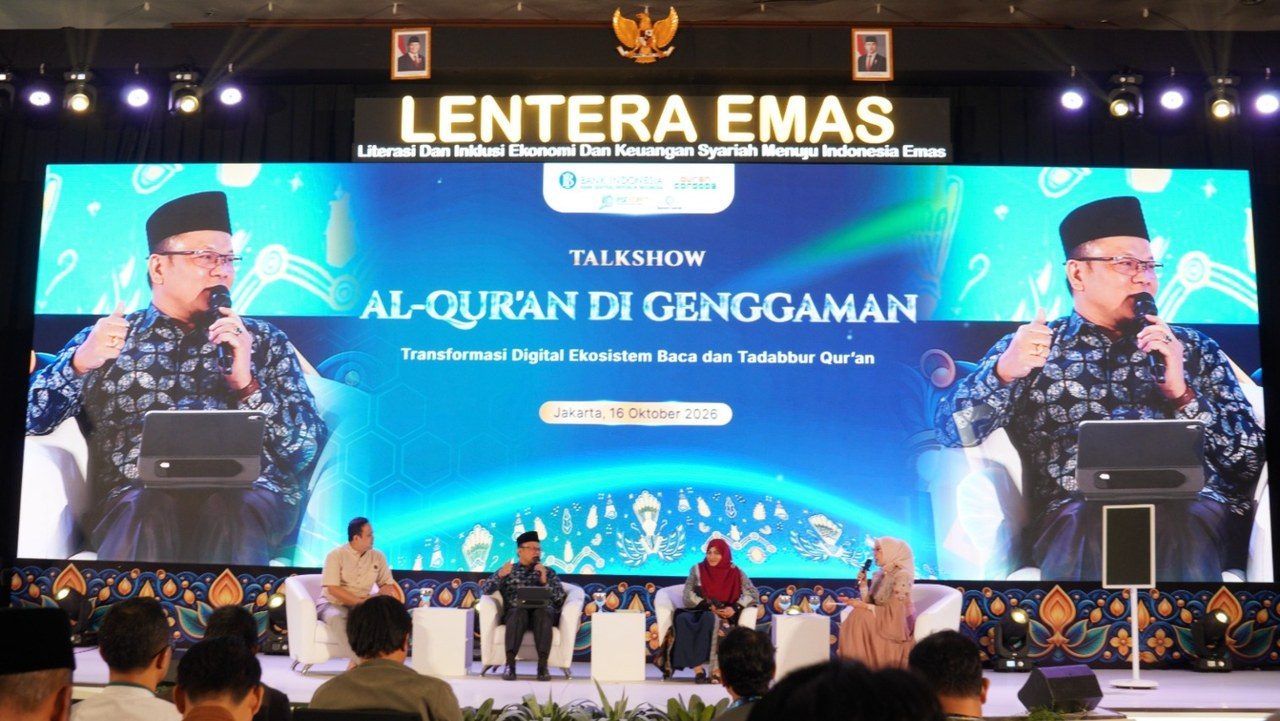 The Al-Qur’an di Genggaman talk show on the Lentera Emas stage at ISEF 2026