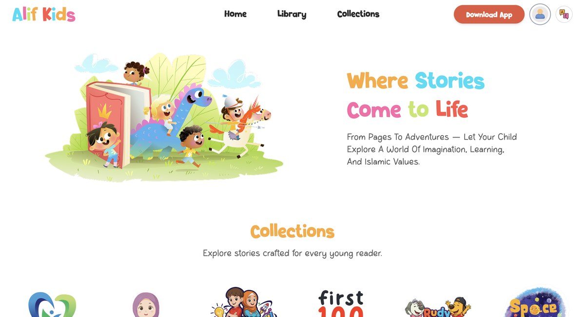 Alif Kids screen